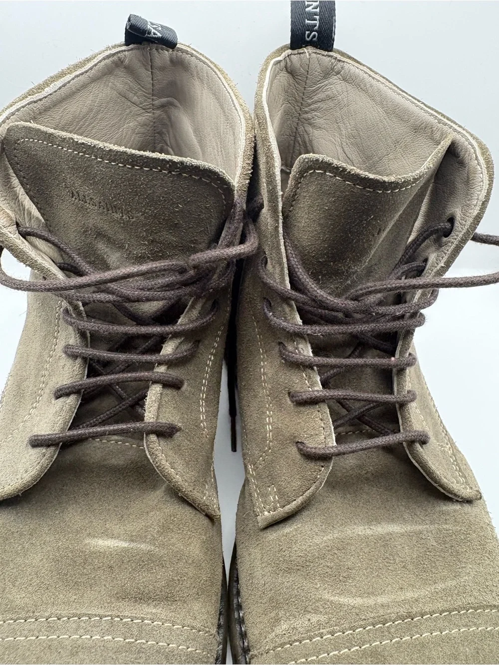 AllSaints Taupe Suede Chukka Boots